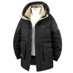 Suured suurused 5XL-11XL Mood Talv Meeste jakid Kapuutsiga Vabaaja Lai L&otilde;ige Paks Soe &Uuml;lem&otilde;&otilde;dulised Pealisr&otilde;ivad Meeste Mantel 9XL must