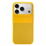 Stiilne libisemisvastane magnetiline telefoni&uuml;mbris naturaalse kivitunnetusega iPhone 17Pro Max 16 15 jaoks MagSafe laadimiseks Beat PC k&otilde;va kate Funda iPhone 15 Pro kollane