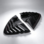 Seat Leon MK2 1P 2005-2012 jaoks Auto Tagumine Kolmnurkne Pime Dekoratiivne Kate Kleebis K&uuml;lgakna Ribiline Katik ABS L&auml;ikiv Must KomplektHea toode Gloss Black white