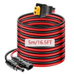 12AWG P&auml;ikesepaneeli-XT60 Adapterkaabel 5m/3m ALLPOWERS R600 R1500 R2500 Ecoflow River Delta Anker Bluetti P&auml;ikesegeneraatoritele