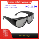 Laserikaitseprillid 10600nm OD6 UV400 532nm 808nm 1064nm Laseri ohutusprillid IPL prillid Laserikaitse Laseriprillid Model 1120 OD6