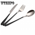 Nuga 3 tk/komplekt roostevabast terasest kullatud s&ouml;&ouml;gin&otilde;ude noa kahvli lusika komplekt