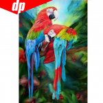 Papagoi  Teemanttikandid 5D DIY Teemantmaaling Ristpistes Pilt ResiN-i t&auml;is&uuml;mmargusest teemandist 20X30