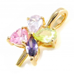 Les Tr&eacute;sors De Lily [B3027] &ndash; kullatud  Honeysuckle  ripats, roosa / lilla / kollane Heleroosa