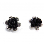 Les Tr&eacute;sors De Lily [J7135] - Boucles Cr&eacute;ateur 'Flora' noir must