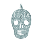 Les Tr&eacute;sors De Lily [J9598] &ndash; h&otilde;bedane &bdquo;Skull&rdquo; ripats (roodiumiga kaetud) &ndash; 20x30 mm h&otilde;be