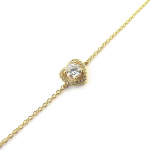 Les Tr&eacute;sors De Lily [N6857] - Bracelet Plaqu&eacute; or 'Love' blanc dor&eacute; kuld