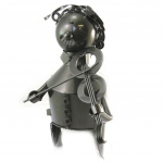 Les Tr&eacute;sors De Lily [N5490] - pudelihoidja  Metallist skulptuur  Viiuldaja - 27. 5x9 cm must