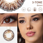 FreshGo Professionaalsed v&auml;rvilised kontaktl&auml;&auml;tsed suurendavad silmad 3-toonilised v&auml;rvilised silmal&auml;&auml;tsed V&auml;rvilised kontaktl&auml;&auml;tsed silmadele 1 paar kontaktl&auml;&auml;tsed