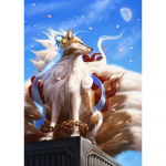 Teemantmaal  &Uuml;heksa sabaga rebane  DIY 5D ristpistes t&auml;isnurkne / &uuml;mmargune teemantmosaiik originaalmaal Kodukaunistuse kunst Full Square (20X30CM)