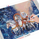 T&auml;istill 5D DIY Teemanttikandid J&otilde;ulud lumememm n&auml;put&ouml;&ouml; Teemantmaaling Maastiku k&auml;sit&ouml;&ouml; sisekujundus koduks Full Round (20X30CM)