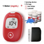Sinocare Safe AQ Smart Diabetes Testing Kit Veresuhkru test 25/50/100 koodivabade ribade/lansetiga