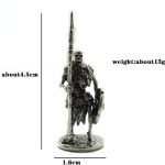 Valge vask surnud luukere Leegion S&otilde;durid Figuurid Miniatuurid T&ouml;&ouml;laua kaunistused Vintage metallist kujude kaunistused M&auml;nguasjad Standing Spearmen