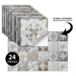 24 tk seinaplaatide kleebised, isekleepuvad veekindlad k&ouml;&ouml;gi-vannitoa jaoks S(10*10cm)