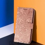 Telefoni&uuml;mbris Samsung Galaxy A12 A22 A14 A34 A54 M12 M33 M53 M23 M32 M22 A32 A52 A72 5G A13 A53 A 12 54 32 52 raamatualus Rahakott Nahast lillekaas Samsung A52 5G Heleroosa