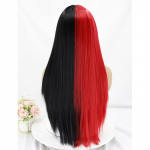 LISI HAIR Naiste mood pikad sirged poolv&auml;rvi must punane roosa sinine Cosplay juuste parukas tukkidega pikk sirge s&uuml;nteetilisest kiust juuksel&otilde;ik