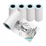 Isekleepuv otsene termopaber, valge prinditav kleebispaber BPAFree Sticky Thermal Paper 5 Rolls