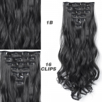 MISS WIG s&uuml;nteetilisest kiust juuksepikendused sirge laineline juuksel&otilde;ik 7 tk 16 klambriga juuksepikendused must pruun punane roosa v&auml;rv 22inches