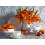 DIY 3D Teemantmaali Lilled Tikand Ristk&auml;sit&ouml;&ouml; Kodukaunistus Full Round 20x25CM