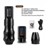 EXO professionaalne juhtmevaba t&auml;toveerimismasina pliiatsi s&uuml;damikuta mootor v&otilde;imas kassettmasina k&auml;ik, 4,0 mm 9V10000 p&ouml;&ouml;ret minutis koos RCA-adapteriga lainerivarjuti jaoks kit