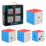 4tk Speed ​​Cube komplekt Moyu MofangJiaoshi 2x2 3x3 4x4 5x5 Meilong Magic Cube p&uuml;ramiid viltu Megaminx SQ1 Pakkimine Harivad m&auml;nguasjad