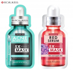 Rojukiss Akne/Pinduv/Punane seerum/Gluta/HYA/Omega/Perfect/Repair/Valge/Tsingi poorideta 5X intensiivmask 25 ml - Tai nahahooldus Acne 1 & Red Serum 1