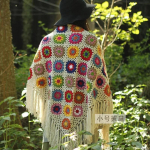 2022 Puhas k&auml;sitsi valmistatud Retro Mori T&uuml;druk Mori Arts F&auml;nn Koo &Otilde;&otilde;nes Sall Sall Algne Kolmnurk Sall Tutt Cape One Size valge