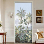 P&otilde;hjamaade stiilis taimne seinakaunistus Seinakleebis DIY lilled Troopilised palmilehed Seinakleebised Moodsa kunsti vin&uuml;&uuml;lkleebised seinamaalingud 77x200cm