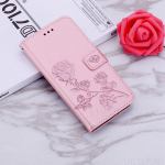 Roosa nahast rahakotiga klapiga &uuml;mbris Samsung Galaxy A15 A25 A35 A55 5G A06 S24 S25 A26 A36 A32 A52 A56 A05S A14 A24 A34 A54 S23 A16 A13 M35 &uuml;mbrisele Galaxy S22 Ultra Heleroosa