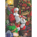 DIY joonisfilm J&otilde;uluvana 5D Teemantmaal T&auml;isringi puur Teemanttikandid J&otilde;ulukingitus Ristpistes Komplektid Kodukaunistus Full Round 20x30CM