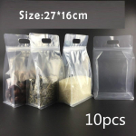 Uus 10 tk/pakk PE kott pakend T&otilde;mblukk T&otilde;mbluku kott L&auml;bipaistev t&otilde;mblukuga kottide suurus:27*16 cm