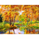 DIY 5D teemantmaaling, s&uuml;gisene puude maastik Teemanttikandid, maastik, kivid ristpistes t&auml;is&uuml;mmargune mosaiik kodukaunistus Full Round 20x30CM