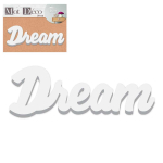 Les Tr&eacute;sors De Lily [R2264] &ndash; 3D puidust dekoratiivs&otilde;na &bdquo;Dream&rdquo; valge &ndash; 30x13. 5x1. 5 cm valge