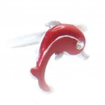 Les Tr&eacute;sors De Lily [R8354] &ndash; punane lastes&otilde;rmus  Le Monde de Coralie  (delfiin) - 15x13mm punane