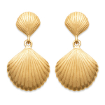 Les Tr&eacute;sors De Lily [R3934] &ndash; kullatud Coquille Saint Jacquesi k&otilde;rvar&otilde;ngad &ndash; 18x10 mm kuld