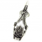 Les Tr&eacute;sors De Lily [R6743] &ndash; gooti stiilis Skull h&otilde;bes&otilde;rmus &ndash; 65x20 mm h&otilde;be