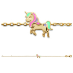 Les Tr&eacute;sors De Lily [R7737] - kullatud k&auml;ev&otilde;ru 'Licorne My Unicorn' mitmev&auml;rviline kuld - 15 cm - 10x10 mm mitmev&auml;rviline