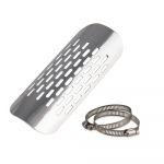 1 komplekti mootorratta v&auml;ljalaske summuti torukaitse Harley Chopper Cruiserite jaoks, Black Metal Motobike kvaliteetne kuumakaitse kate h&otilde;be