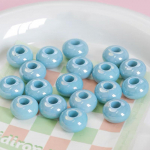 10 tk 14 mm akr&uuml;&uuml;lv&auml;rvi suur auk Abakust eraldatud helmed DIY k&auml;sitsi valmistatud mobiiltelefoni kett Juuksetarvikud kaelakee helmestega materjal sinine