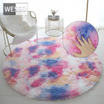 Armas Rainbow Plush vaip, &uuml;mmargune t&uuml;drukute toale Armas pehme karvase juuksevaip magamistoale lastetoale M&auml;ngumatt Roomamismatt Libisemiskindel Diameter 120cm