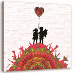 L&otilde;uenditr&uuml;kk Banksy Street Art Street Art Heart 30x30 mitmev&auml;rviline