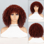 MERISIHAIR Afro Women Ombre Ingver Oranž L&uuml;hike lokkis parukas s&uuml;nteetiline kiud Looduslik lokkis parukas Cosplay igap&auml;evane kandmine 25CM