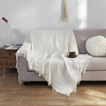 Puuvillane diivanitekid P&otilde;hjamaade &uuml;hev&auml;rvilised v&auml;lik&auml;mpingud piknik suur tekk vaba aeg l&otilde;&otilde;gastumiseks rannar&auml;tik Valge reisivaip S 90X90cm