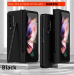 Samsung Z Fold 3 4 hingedega &uuml;mbris koos puutepliiatsi pesa hoidjaga Samsung Galaxy Z Fold 3 2 5g hingega &uuml;mbrise esiekraani klaaskile jaoks For Galaxy Z Fold 3 must