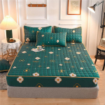 Mood 100% puuvillane paks madrats kaitsev voodi madrats kattemadrats pehme kattemadrats pestav liibuv lina kodutekstiil Mattress Cover 100x200cm roheline