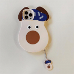 Super armas 3D suur n&auml;okoer + nuku ripats p&otilde;rutuskindel silikoonist telefoni&uuml;mbris iphone 13 12 11 Pro Max pehme kate jaoks For iPhone 11 beež