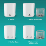 Ultraheli osooni minipesu &auml;mber kaasaskantav pesumasin aluspesu beebiriiete puhastamine 【A】washer