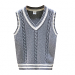 Poiste, t&uuml;drukute V-kaelusega kampsun, vest, laste unisex kooli vabaaja varrukateta vest 2-3 Years hall