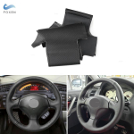 K&auml;sipunutis perforeeritud nahast auto rooliratta viimistlus must Honda Civicule (SI) Insight S2000 2002-2005 Acura RSX jaoks black
