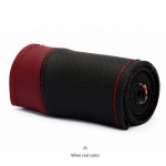 Steering cover 38cm DIY Hand sewing Soft Anti slip Wear-resistant Car Steering-Wheel Braid With Needles Red paragraph